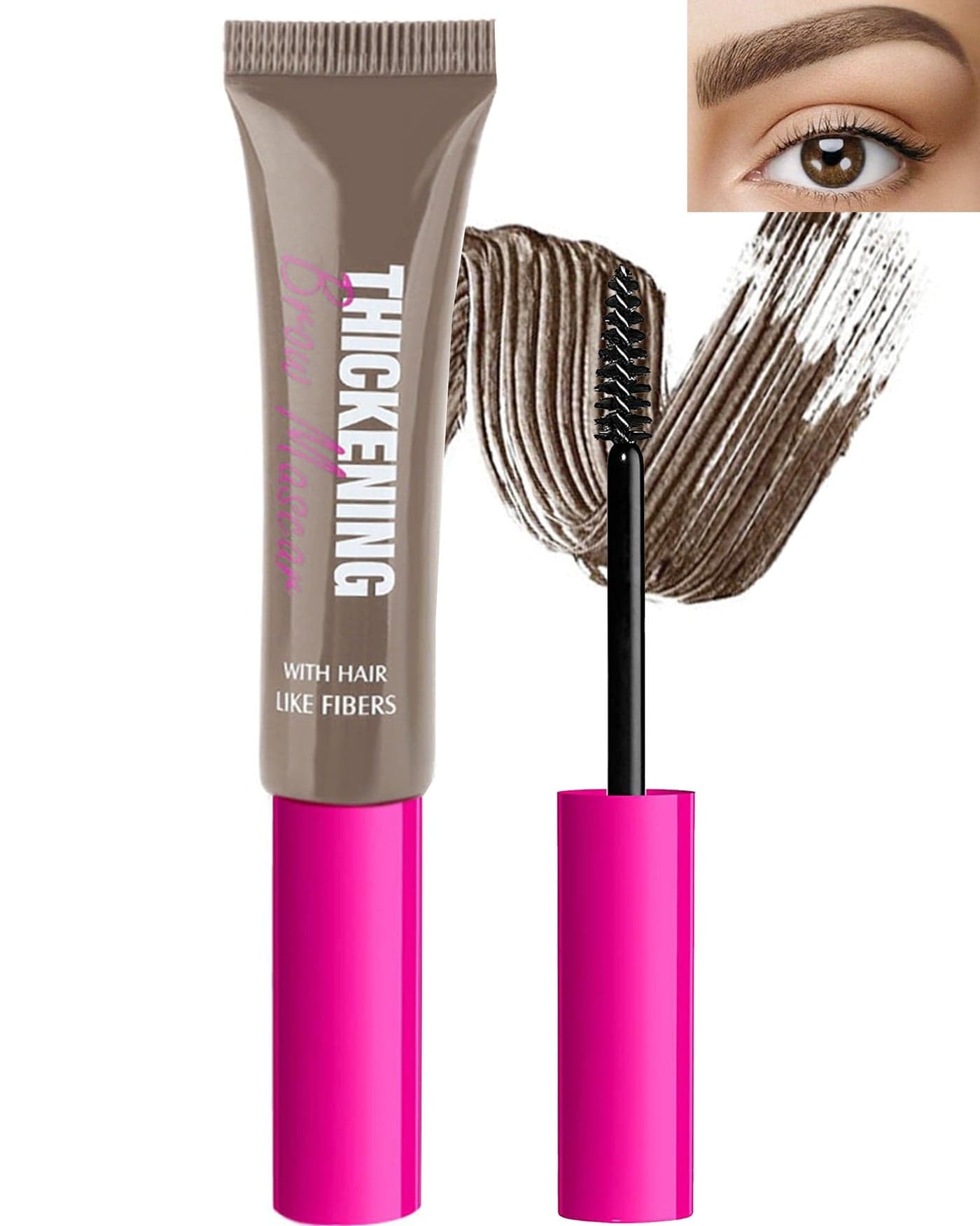Waterproof Tinted Brow Gel1Pcs Taupe Thickening Eyebrow Mascara GlueBrow Lift Fast SculptColor Brow Filler Gream Gel Long Lasting Eye Makeup for WomenLight Medium Dark Brown Cover Gray Hairs01