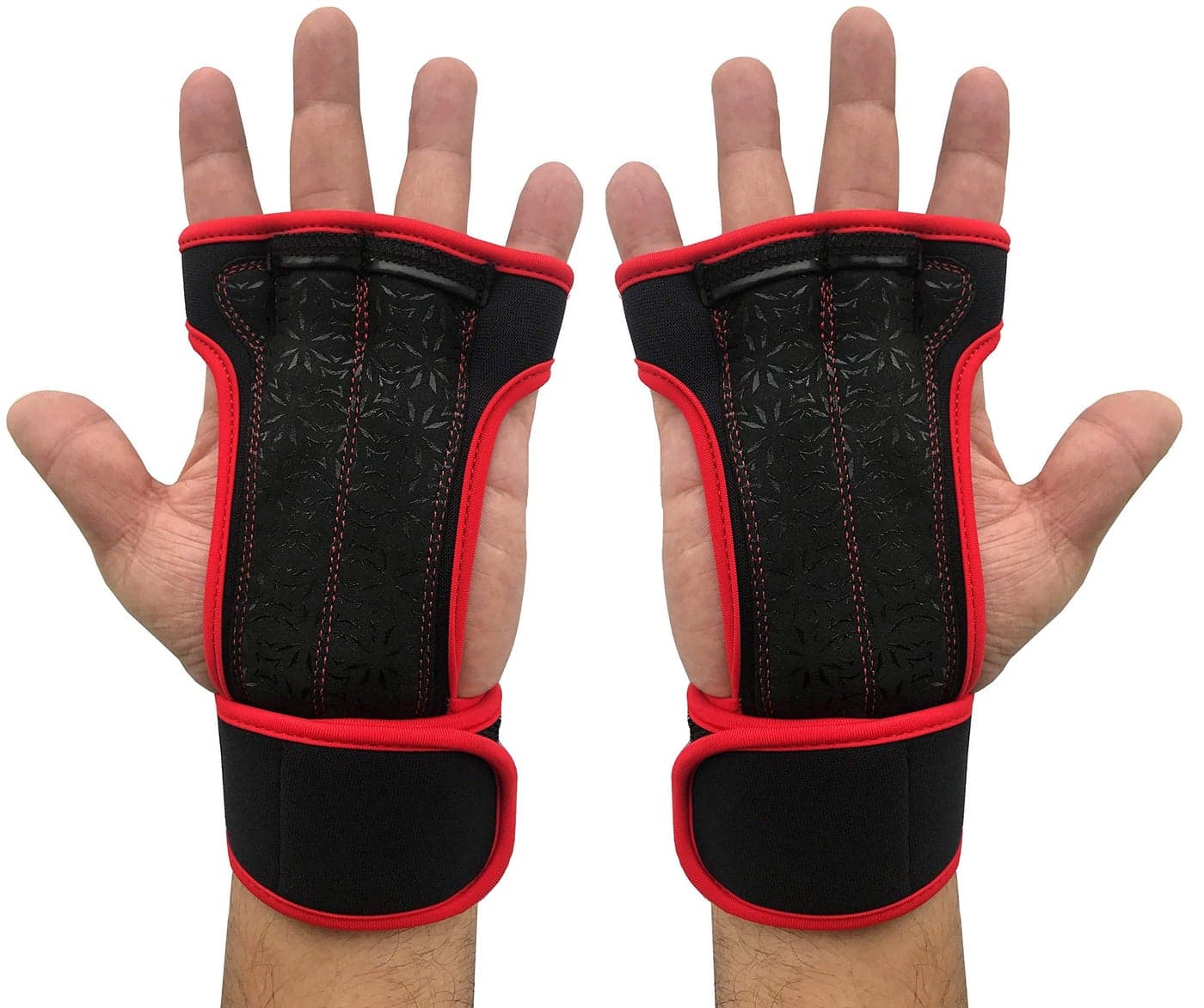 Kobo WTG-18 RED Professional Best Gymnastic Hand Grips/Cross Fitness Gloves for Pull Ups/Gym Gloves for Fitness/Functional Training Hand Protector (Size : Medium)
