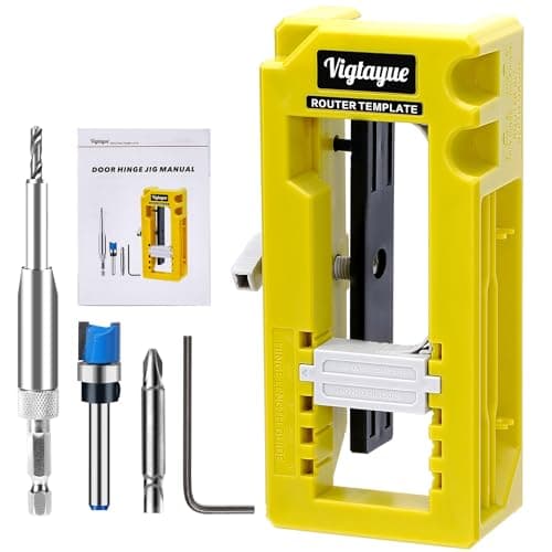 Door Hinge Jig, Door Hinge Mortiser, Router Template Fits for Door Hinges from 3” to 5” Length and Types of Sqaure, Radius 1/4” or Radius