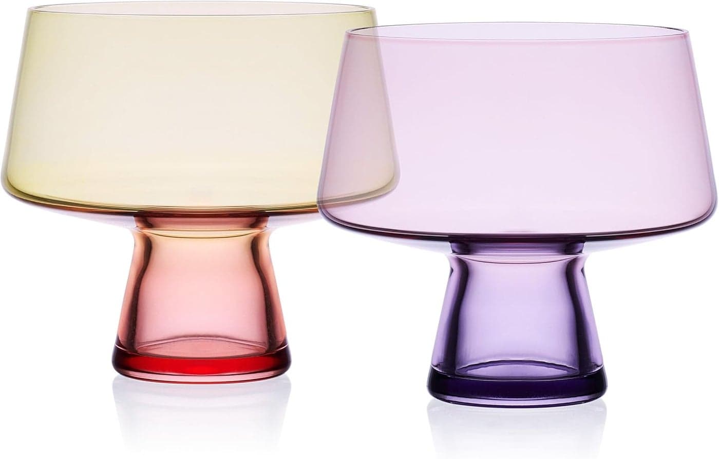 Mikasa Chroma Set of 2 Martini Cocktail Cosmopolitan Stackable Bar Glasses 17 Ounce