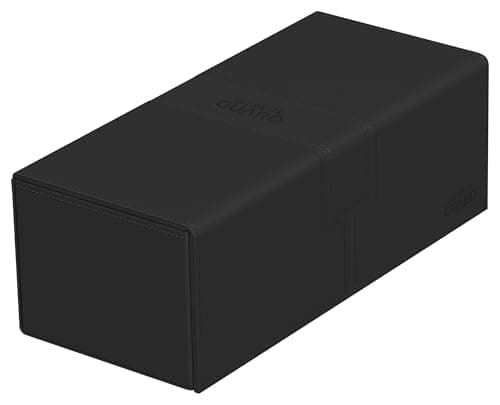 Ultimate Guard Twin FlipnTray 266 Deck Case for 266 DoubleSleeved TCG Cards Dice Tray Black Independent Magnetic Closure Microfiber Inner Lining