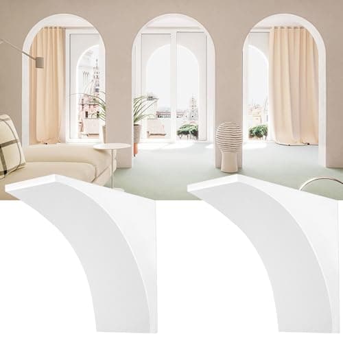 UNIFAMILY 2Pcs Gypsum Doorway Arch Kit, 8.5 x 8.5 x 5IN Interior Doorway Precurved Drywall, Rounded DIY Arch Doorway Kit for Corner Molding, Easy to Add Wall Arch Molding to Any Opening for Decoration