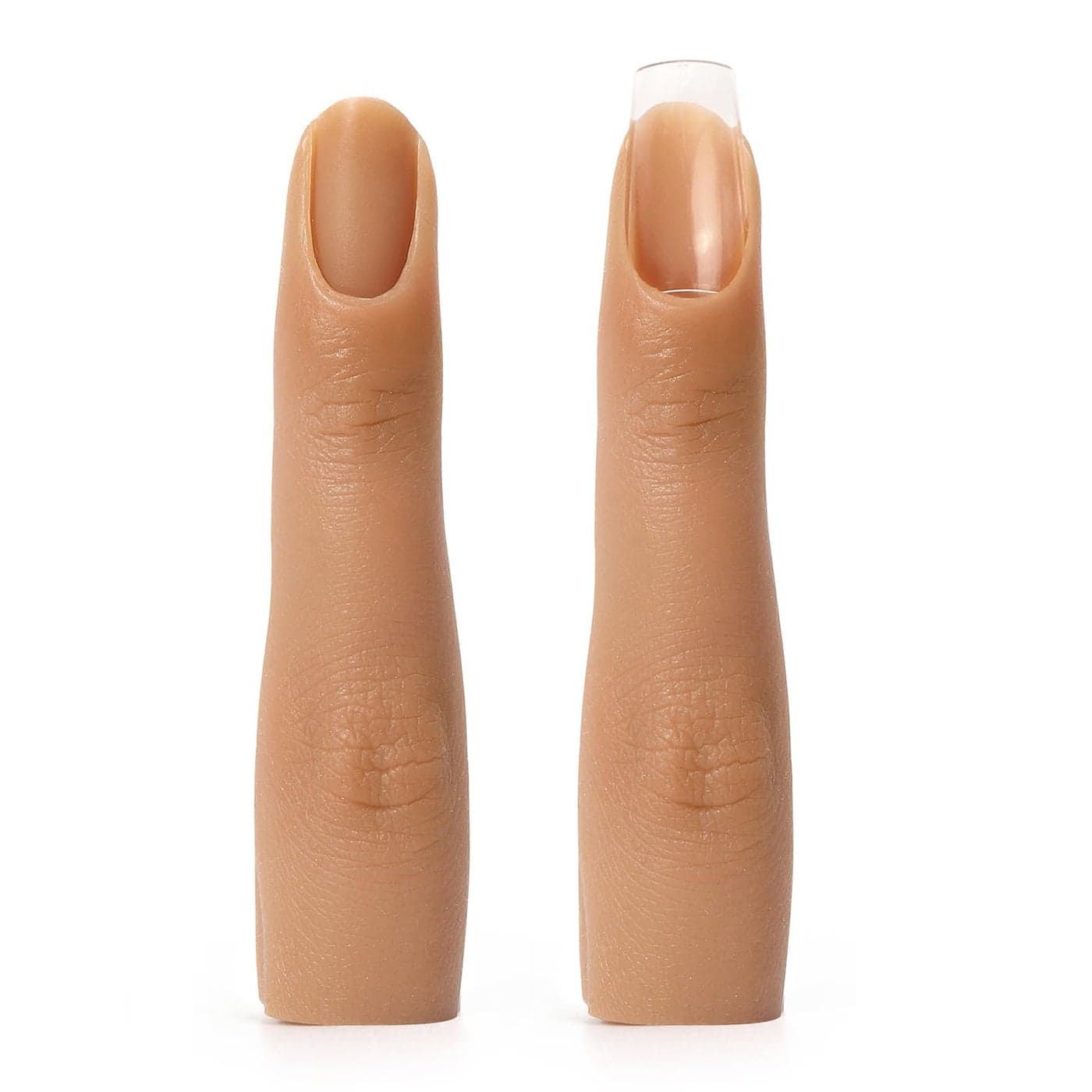 2PCS Silicone Practice Fingers for Acrylic Nails Soft Nail Training Model Practice Finger Flexible Nail Mannequin Finger for DIY Nails PracticeNo 3