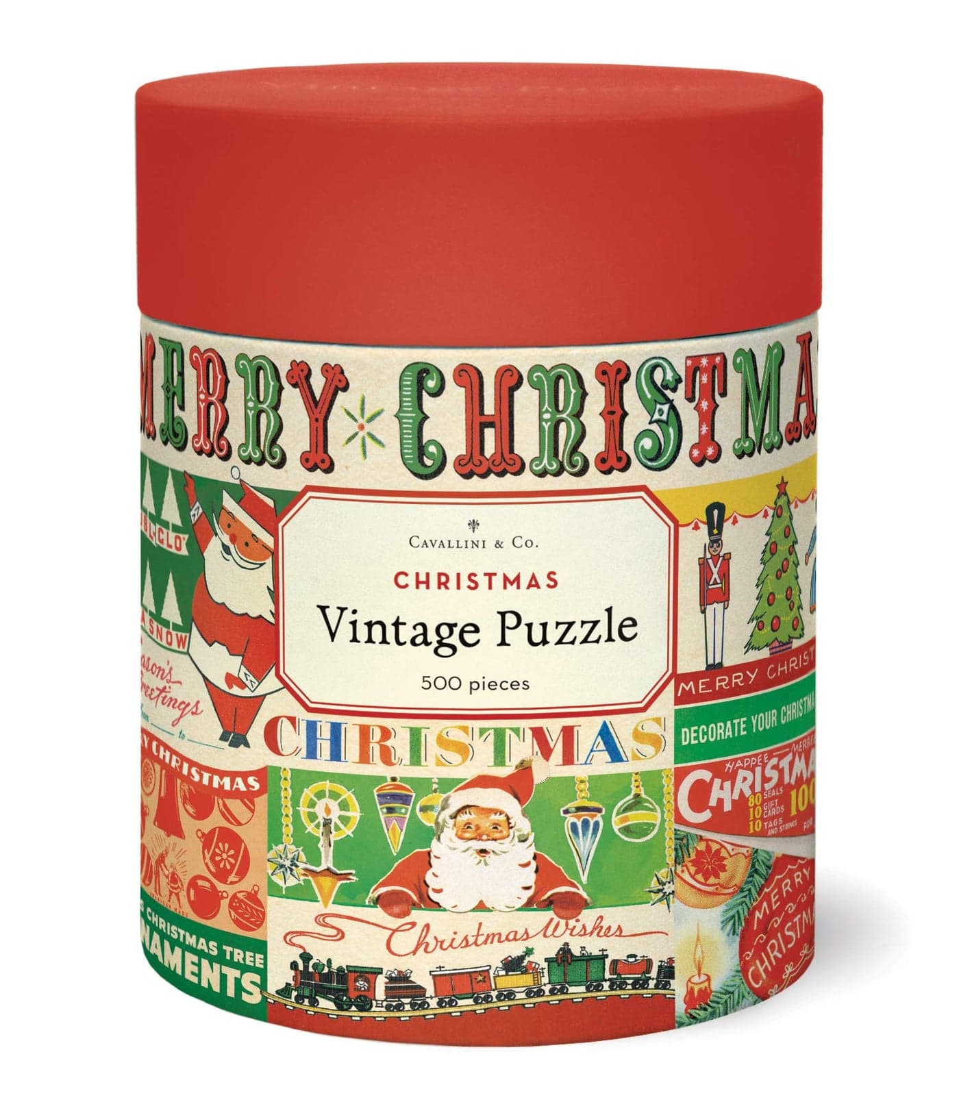 Cavallini & Co. Vintage Christmas 500 Piece Puzzle, Multi