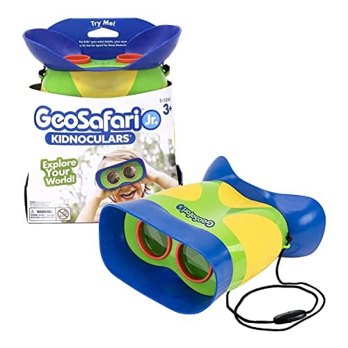 Educational Insights GeoSafari Kidnoculars Toy Binoculars for Kids Outdoor Toys for Kids Ages 48 Toddler Camping and Nature Toys Lightweight Binoculars with Neck Strap Bird Watching Gear