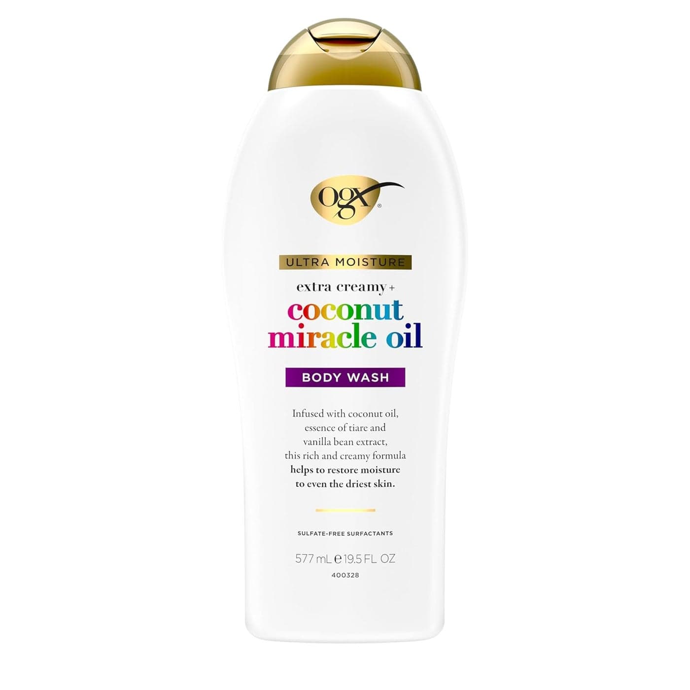 OGX Extra Creamy Coconut Miracle Oil Ultra Moisture Body Wash 195 Fl Oz