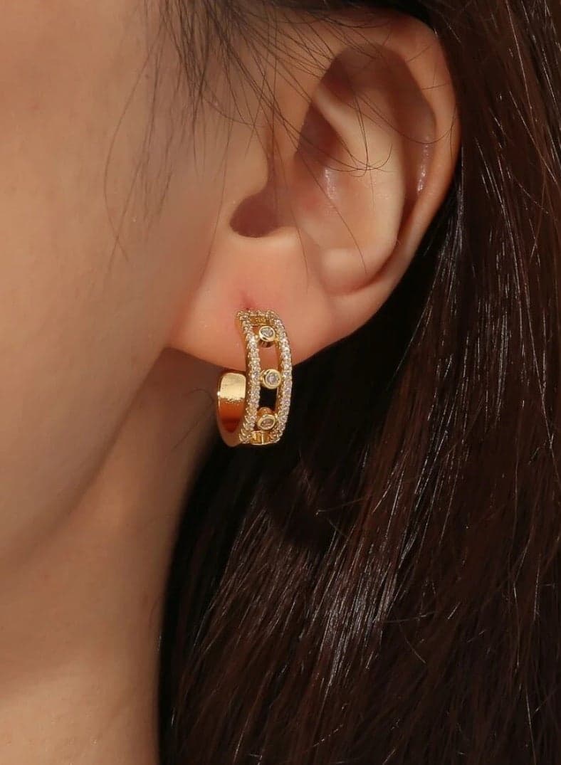 18k Gold Plated Stainless Steel Earring For Women
