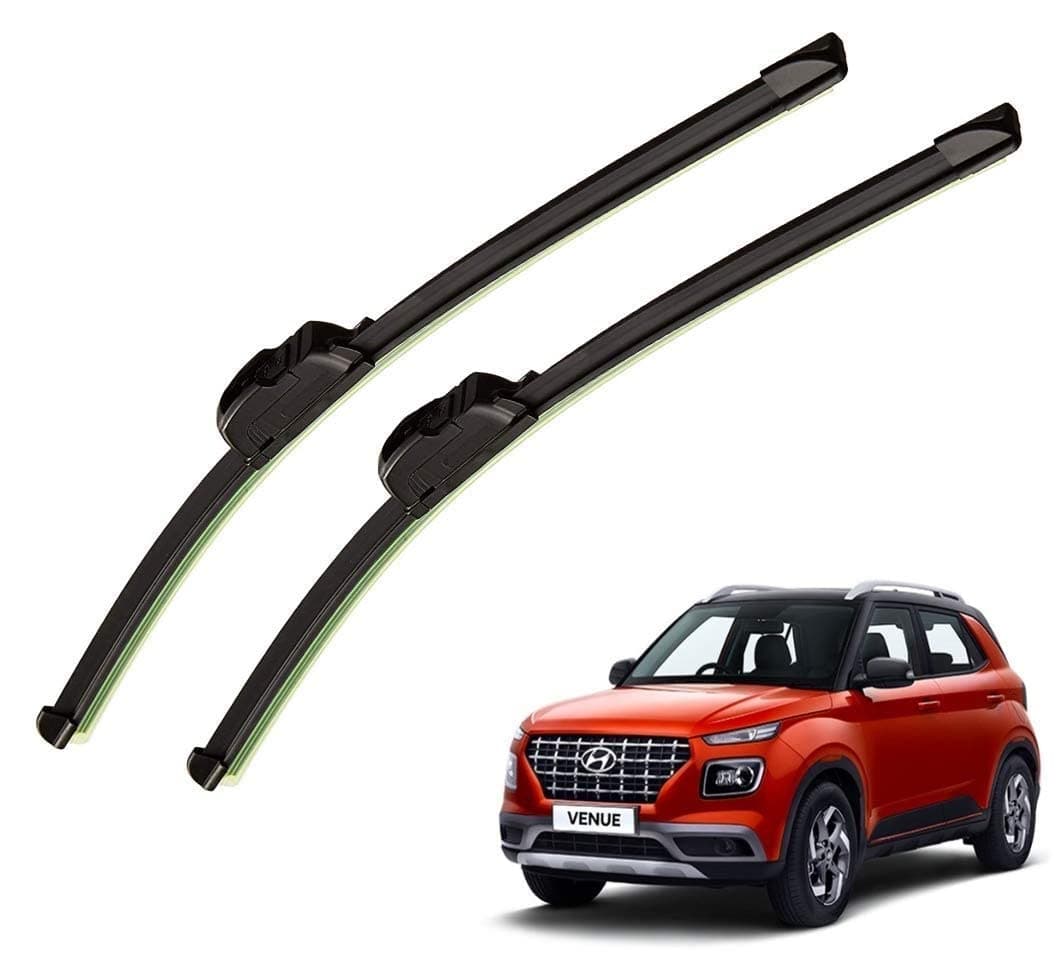 Auto Hub Car Wiper Blades Compatibility With Hyundai Venue - Set of 2 Pcs (D-24,P-18)