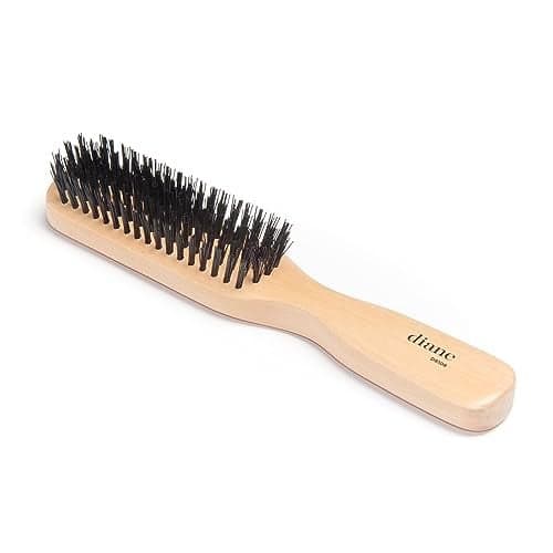Diane 100 Nylon Bristle Styling Brush for Men and Barbers Hard Bristles for Thick to Coarse Hair Use for Detangling Styling and Wave Styles