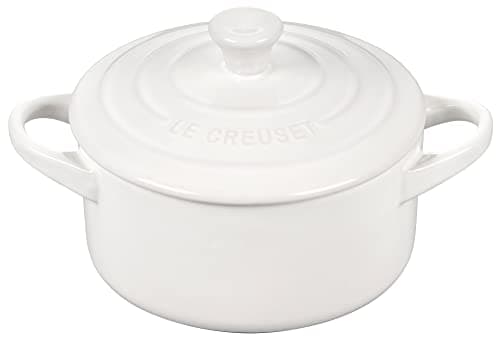 Le Creuset Stoneware Mini Round Cocotte 14 oz White