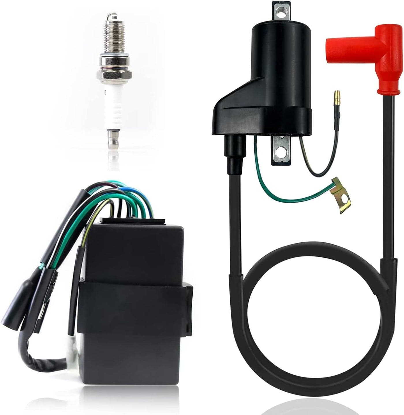 Ayiddue Ignition Coil Igniter CDI Box Spark Plug for Honda CR80 CR80R CR85 CR85R