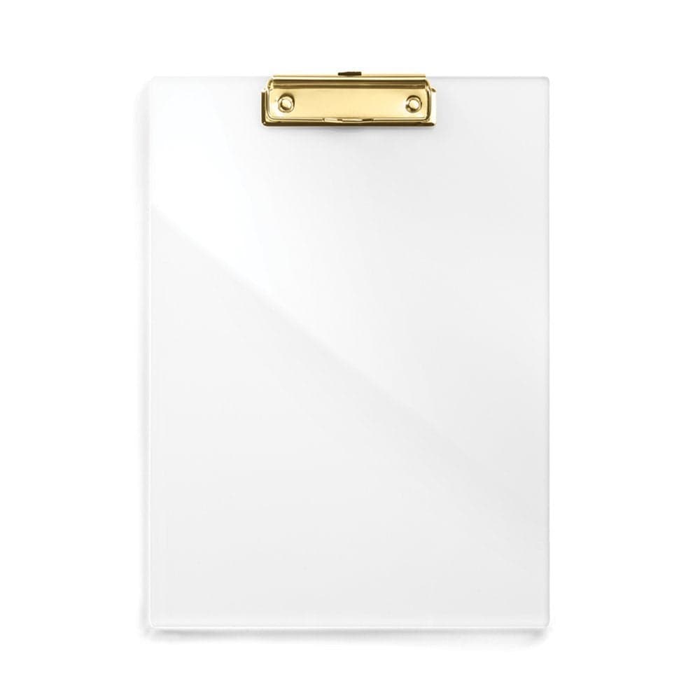 russellhazel Acrylic Clip Board GoldToned Hardware 9 x 12