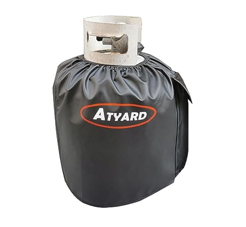 ATYARD Heavy Duty Propane Tank Cover Fits Standard 20 lb Tank Cylinder UV and Weather Resistant with Storage Pocket Black