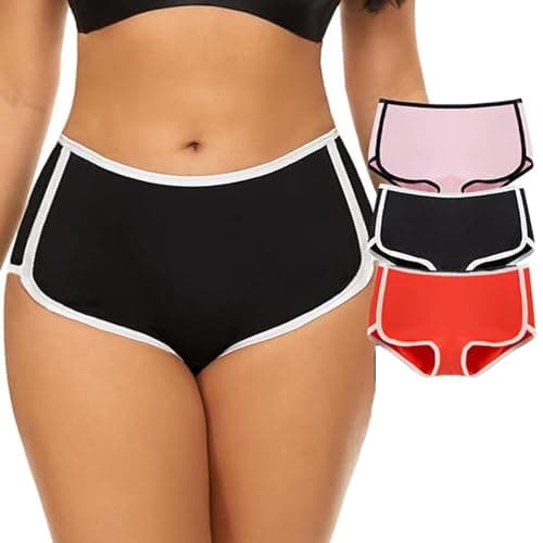 NICSY Panty for Women Girls Ladies Underwear Comfortable Breathable Cotton Side Cut Hipster Ladies Panties Stretch Boxer Brief (XL-Pack of 3) Multicolor
