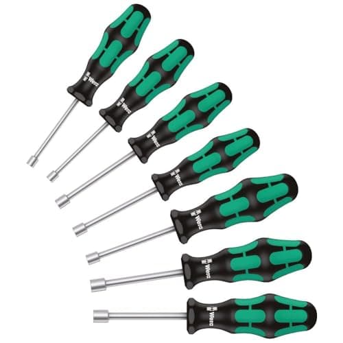 WERA - Hollow Nutdriver Set 7Pc Imperial, 395 Ho/7 3/16in. - 1/2in - 5345230001