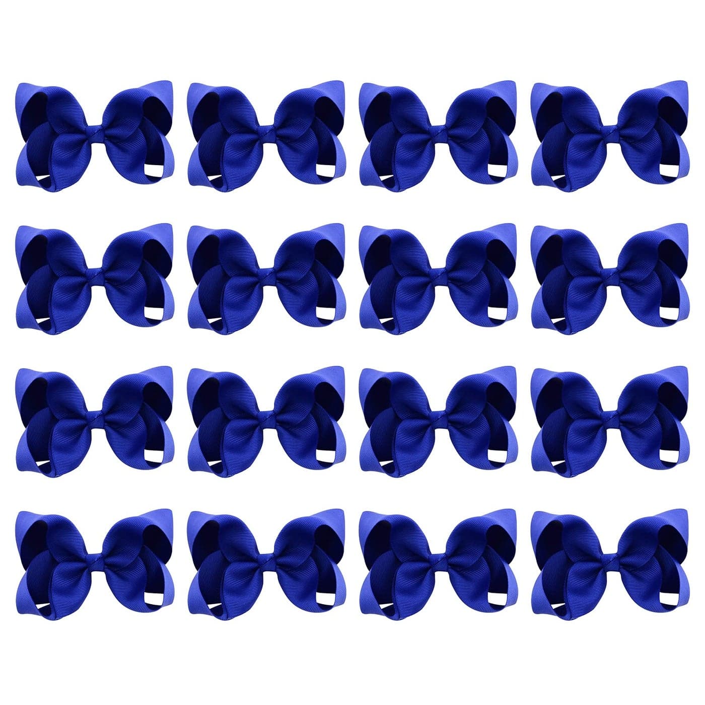 DEEKA 16 PCS 4 Handmade Hair Bow Grosgrain Ribbon Solid Color Hair Bow Alligator Clips Hair Accessories for Little Teen Toddler Girls Royal Blue
