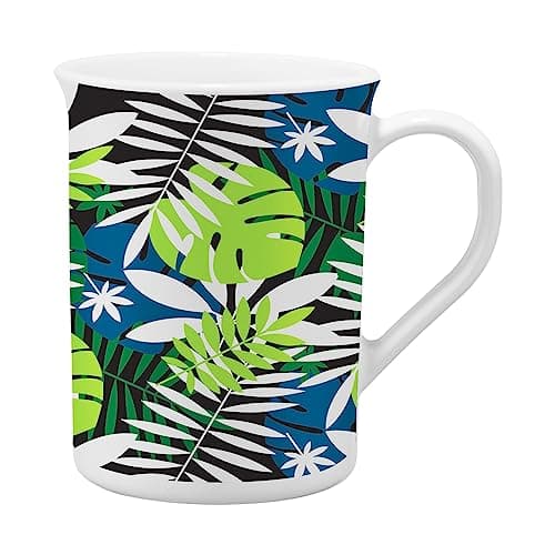 Larah by BOROSIL Forest Opalware Mug | Set of 1 Pcs Tea/Coffee Mugs, 350 ml Each | Microwave & Dishwasher Safe, Bone-Ash Free | Crockery Set Ideal for Daily Use & Gifting | White