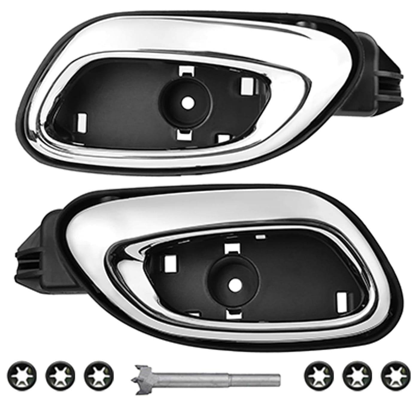 Lcyolada 2Pcs Interior Door Handle for Chevrolet Chevy Camaro 2010 2011 2012 2013 2014 2015for Front Door Left Right Side Replaces 20955311 20955302 Chrome