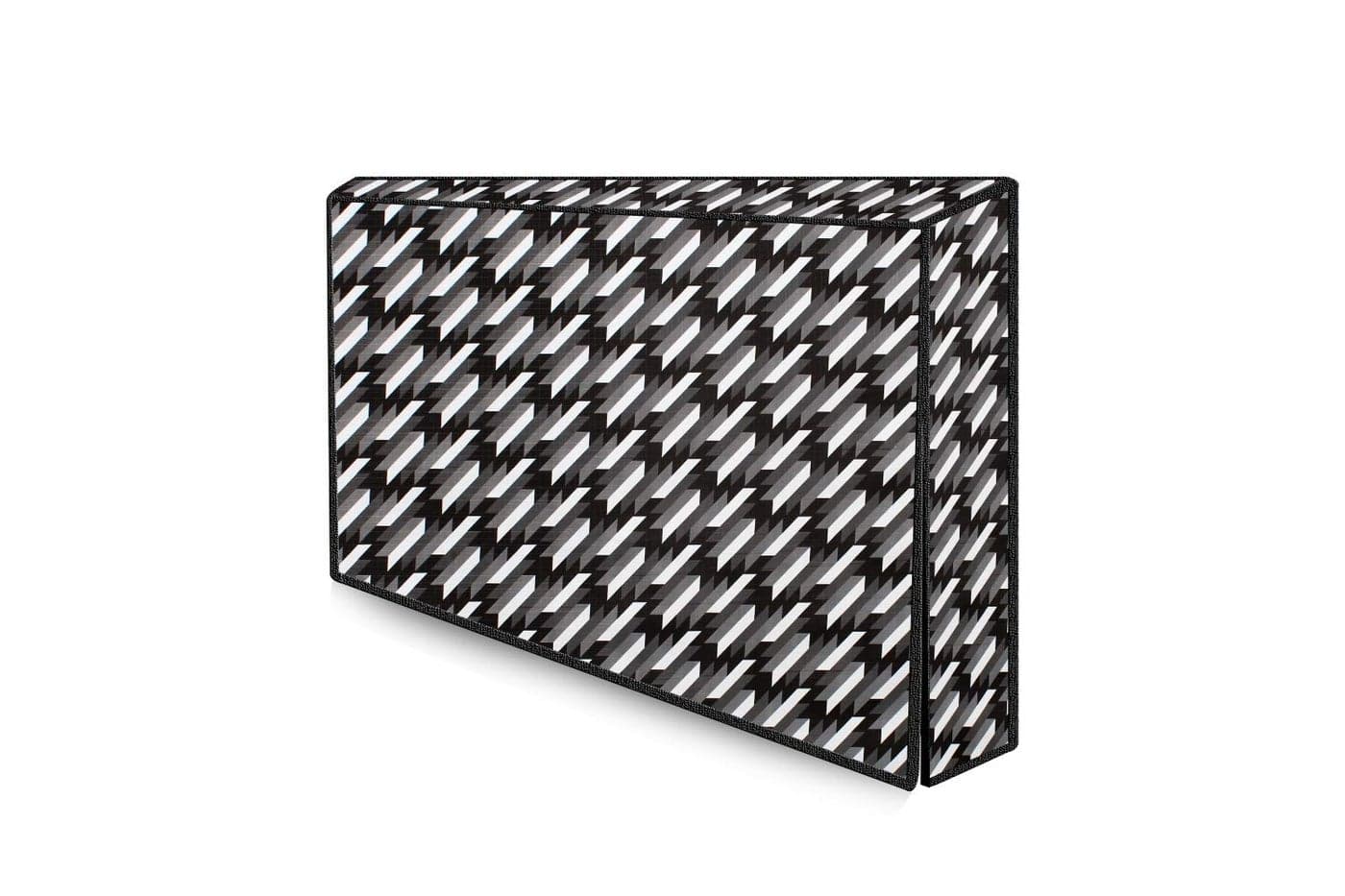 The Furnishing Tree Waterproof & Dustproof PVC LED/LCD/Monitor TV Cover Suitable for All Models of 65 Inch TV, Dimensions of the Cover WxHxD In Inches: ( 59x38x4 ), Symmetric Pattern Black