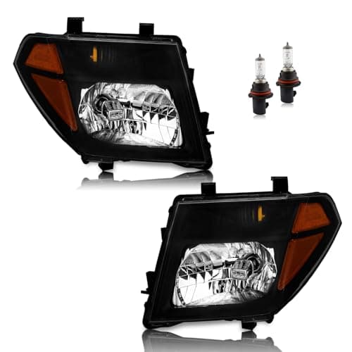 KarSpareHub Headlights for 2005-2007 Nissan Pathfinder, 2005-2008 Nissan Frontier, For Halogen Type Models Only (Bulbs included)