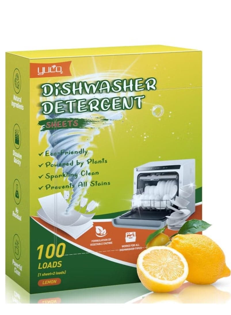 Grease Stain Remover Dishwasher Cleaning Tablets - Multi-Functional, Eco-Friendly, Hypoallergenic, Safe for Kids All Surfaces, 5X Cleaning Power, Soft Water Formula, 100% Dissolvable, Fres