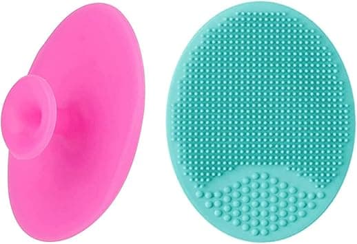 Facial Cleansing Brush Silicone Face Massager Brush Face Scrub Pads for Exfoliating AntiAging Skin Cleanser and Deep Exfoliator Makeup Tool for All Skin Types 2 PCS Color Random