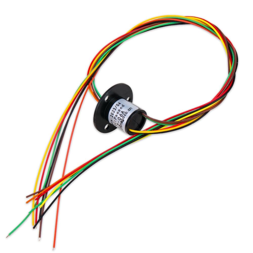 Comidox 125mm 300Rpm 6 Wires CIRCUITSx2A Capsule Electrical Slip Ring for Monitor Robotic Electrical Test Equipment 1Pcs