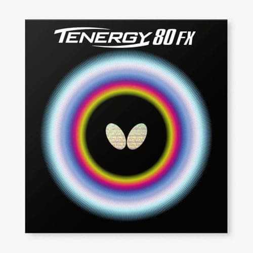 Butterfly Tenergy 80, 80 FX High Tension Pimples-in Rubber, Table Tennis, TT Rubber, Red Colour