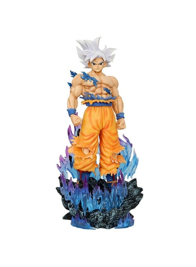 Dragon Ball,Standing Ultra Instinct White-Haired Goku Anime Figure, Desk Centerpiece and Birthday Gift 32.5cm