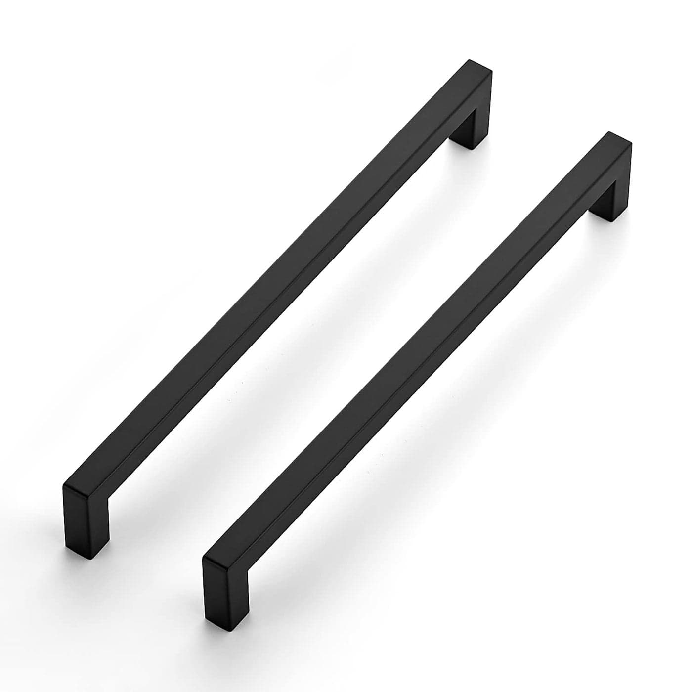 Ravinte 3 Pack Square Cabinet Handles Matte Black Drawer Pulls 10 Inch Kitchen Cabinet Hardware