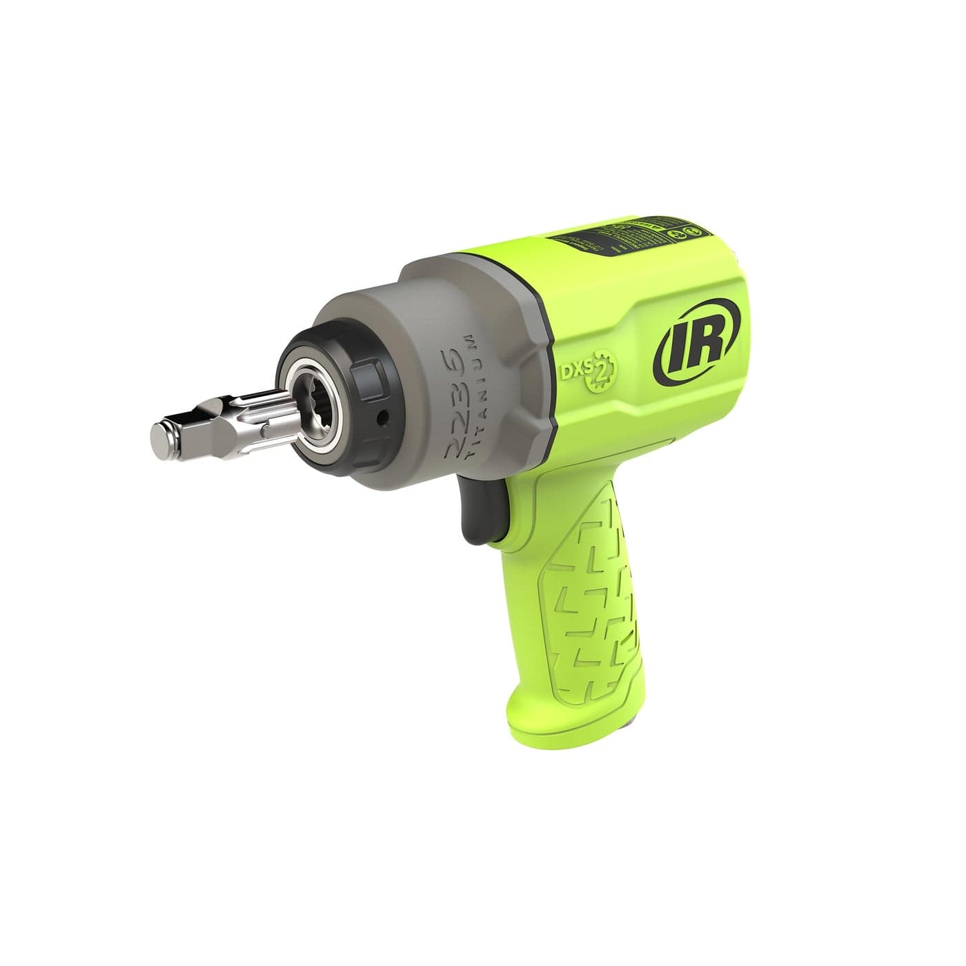 Ingersoll Rand 2236QTIMAXG DXS2 12 Air Impact Wrench Quiet 1500 ftlb Torque Titanium Hammercase Friction Ring Retainer Green