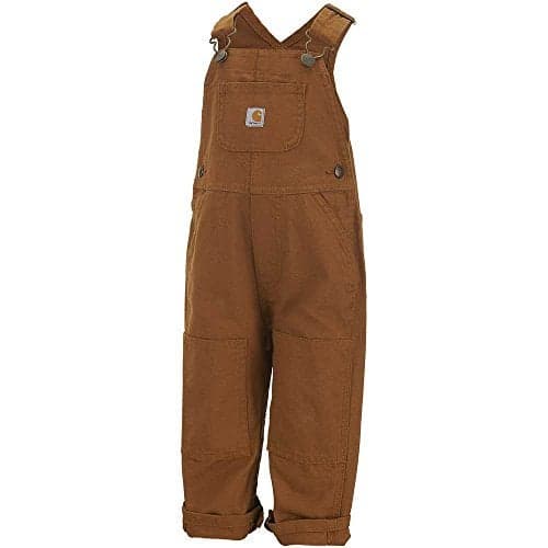 Carhartt Baby-boys Infant Washed Duck Bib Overall, Brown, 18 Mo.