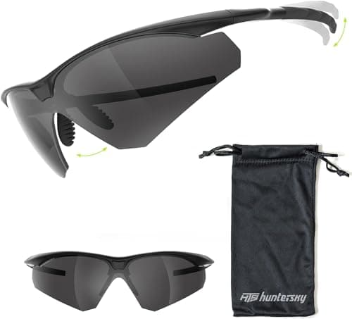 HTS HUNTERSKY DISCOVER YOUR WORLD Tactical Shooting Sunglasses Military Grade Ballistic Impact Protection Airsoft Safety Anti-Fog