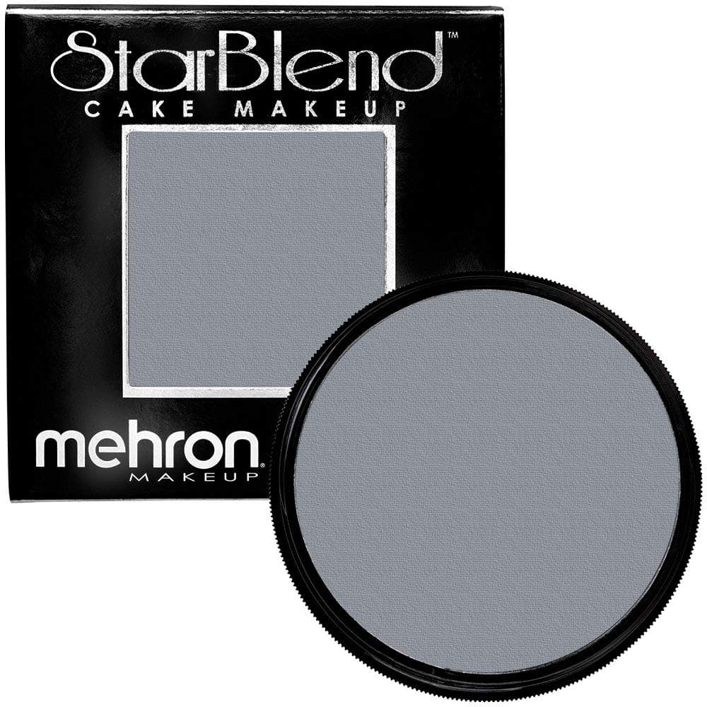 Mehron Makeup StarBlend Cake Makeup | Wet/Dry Pressed Powder | Powder Foundation | Light Grey Face Paint & Body Paint 2 oz (56g)