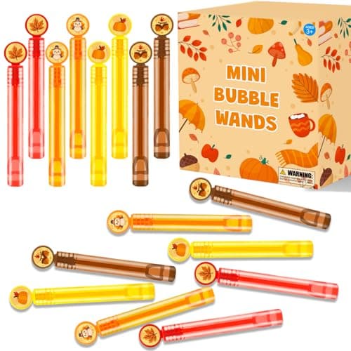 Thanksgiving Mini Bubbles Party Favors for Kids 20 Pack Friendsgiving Toys Gifts Goody Treat Bag Stuffers Supplies for Toddler Fall Autumn School Games Prizes Candy Basket Filler Stuff Activities