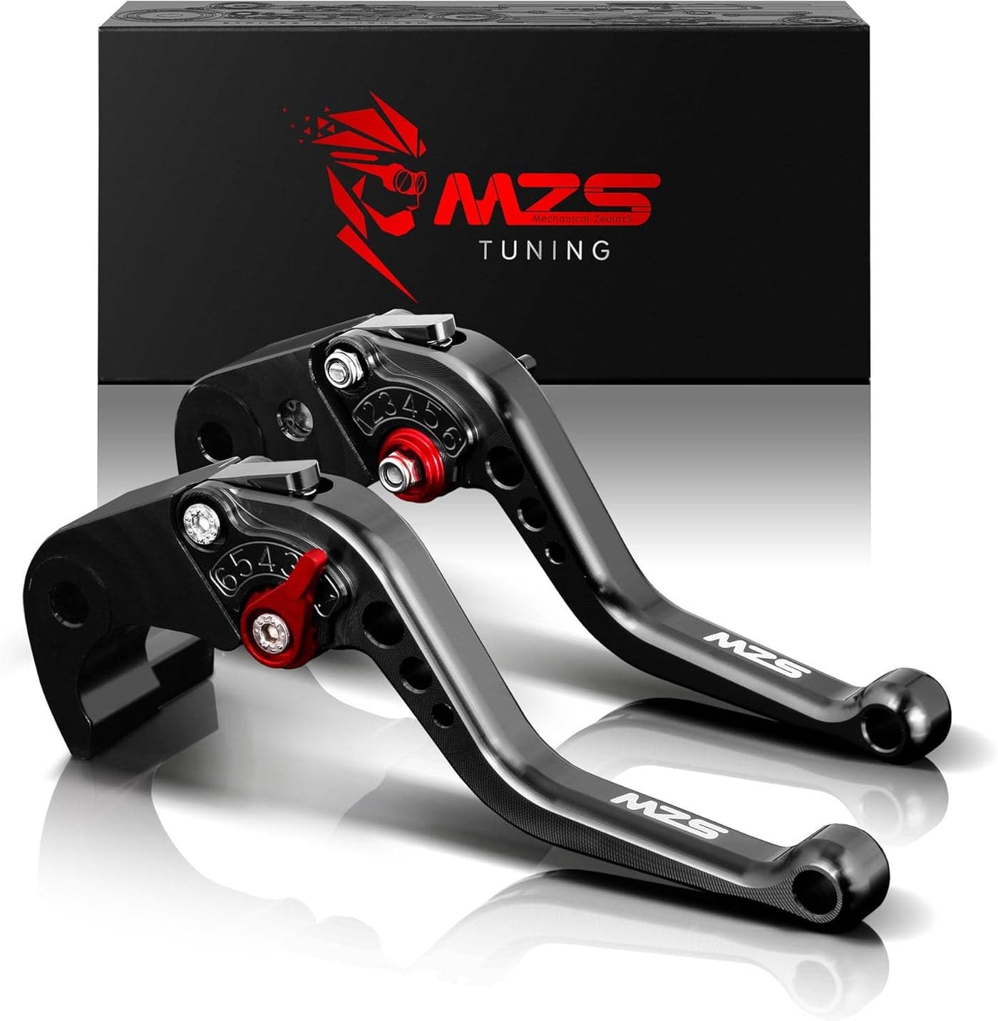 MZS Short Adjustable CNC Clutch Brake Levers for Motorcycles