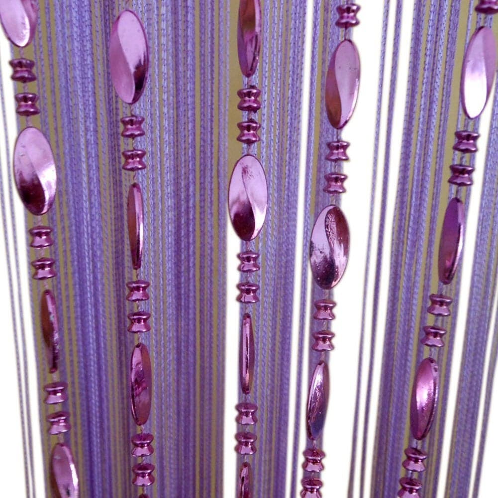 ZiDeTang Button Beaded Door Curtain Fringe Tassel Living Room Divider Curtain 3930 x 7850 Purple