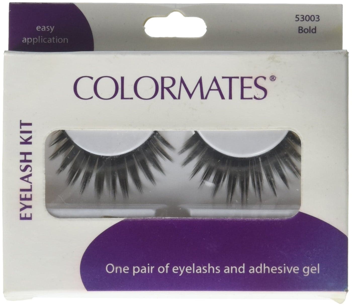 Colormates Eyelash Kit One Pair with Adhesive Gel 53003