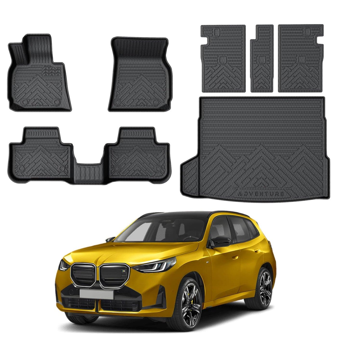 KUST Floor Mats for 20182024 Nissan Kicks All Weather Protection TPE Rubber Car Mats Front Rear 2 Row Floor Liners for Kicks Accessories Custom Fit NonSlip High Edge