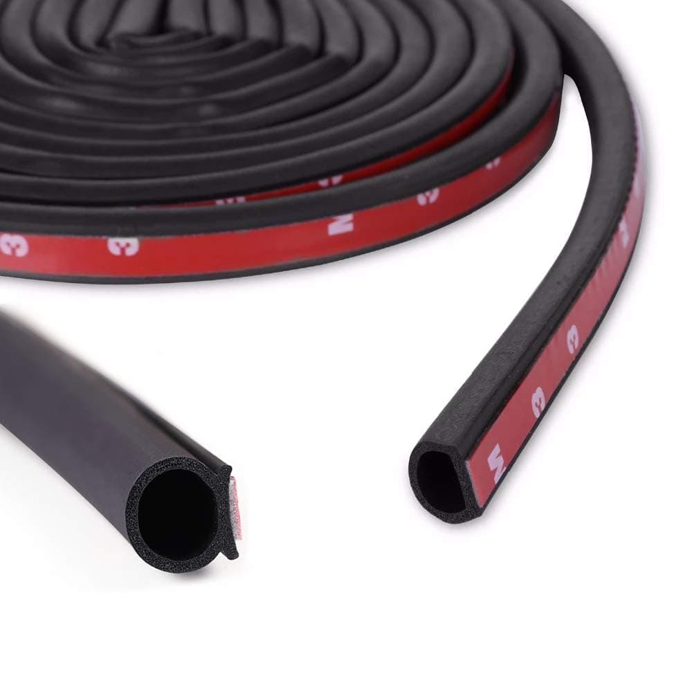 GoldWheel DShape Heavy Duty Weather Stripping 12716 Rubber Seal Weatherstrip Hollow with Bulb Door Gasket StripSelfAdhesive for Automotive Truck RV Door Window Soundproof 10FT