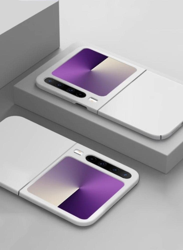 【Initial Snow White】 Ultra Thin Frosted Phone Case With a Skin Friendly Feel,Fully Wrapped Anti Drop Folding Screen Protective Case Suitable For Huawei Pura X