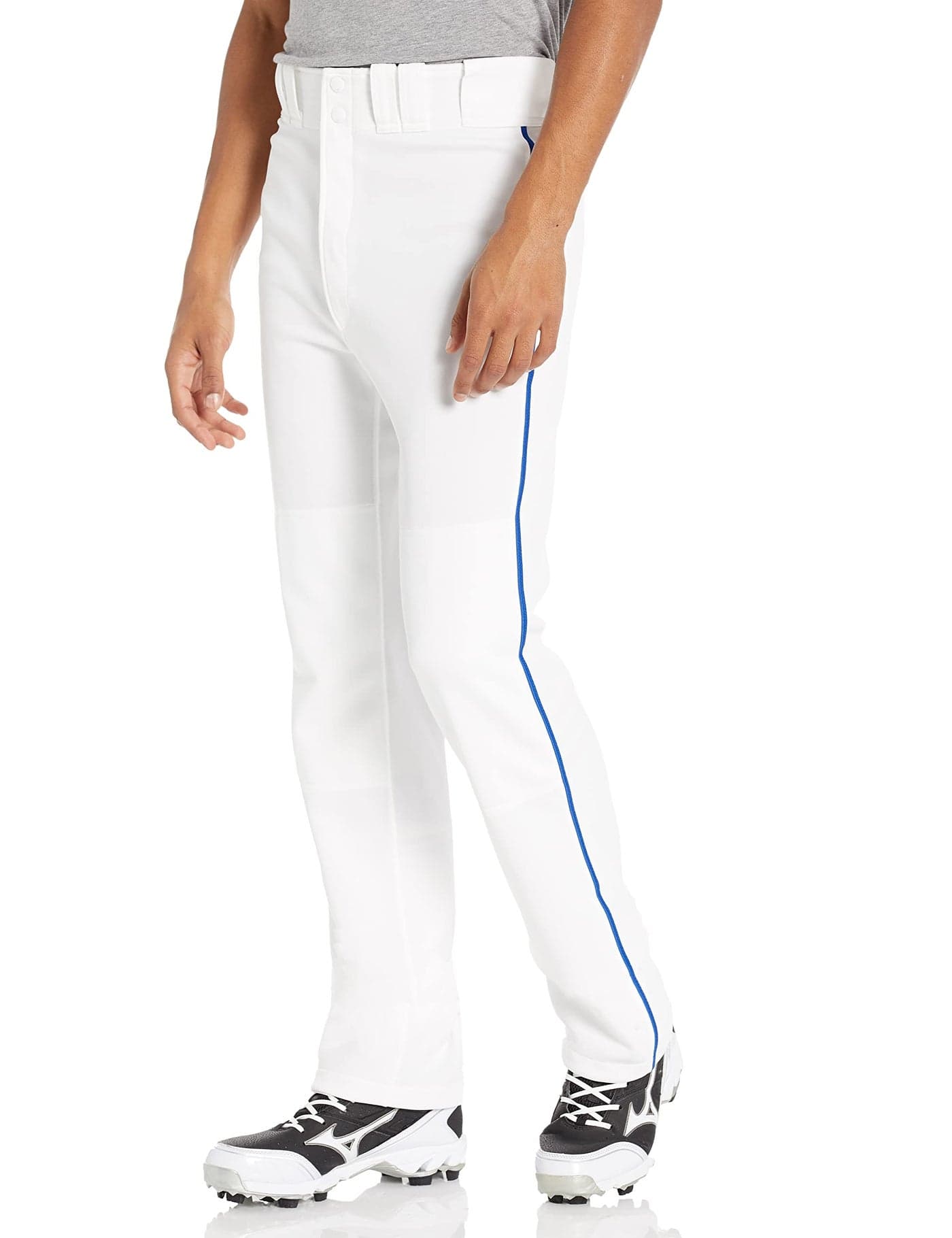 Mizuno Mens Premier Pro Piped Pant G2 L White-Royal, White/Royal, Large US