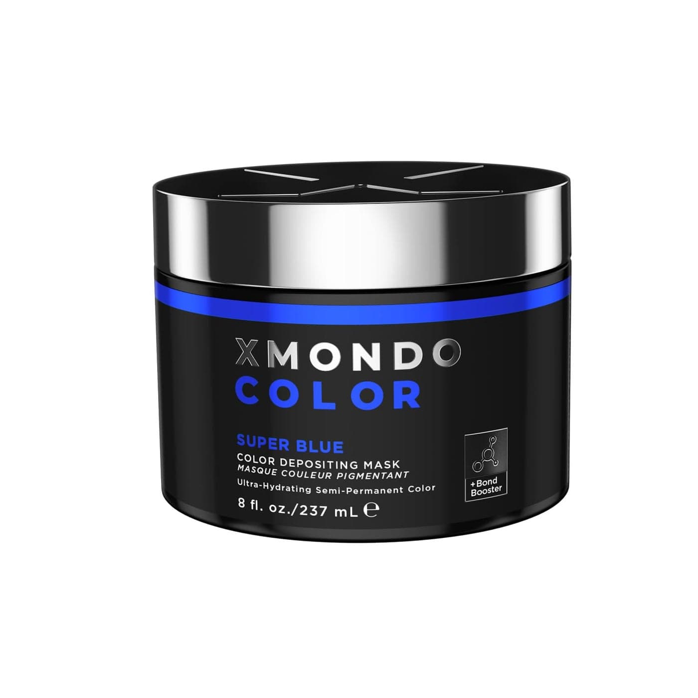 XMONDO Color Super Blue Mask SemiPermanent Blue Dye with Bond Booster Hyaluronic Acid 8 oz