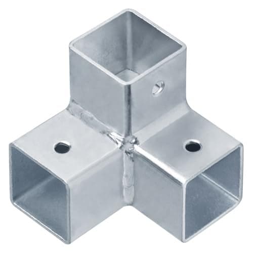 YIDU69Q 8 Pcs 1" Square Tubing Connector, 3 Way Square Tube Corner Structural Coupler for Fence Rail