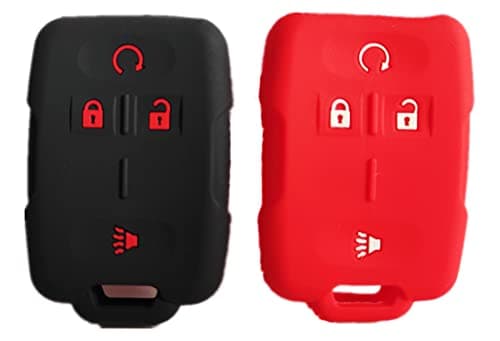 Smart Key Fob Covers Case Protector Keyless Remote Holder for Chevy Chevrolet Silverado Colorado/GMC Sierra Canyon 2014-2017 M3N-32337100 Keyless Entry Remote Control Car Key Fob Cover Casing