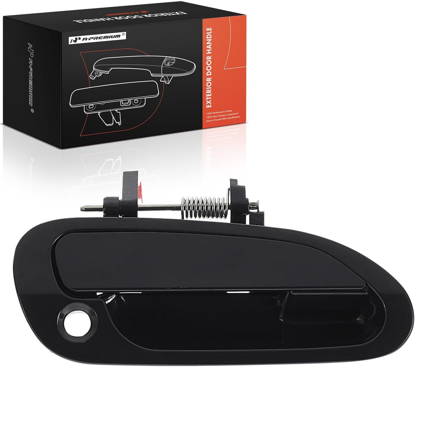 APremium Front Right Passenger Side Exterior Door Handle Compatible with Honda Accord 1998 1999 2000 2001 2002 Sedan Smooth Black Replace 72140S86K12 72140S86K02YA