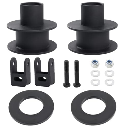 RiAiCiING 3" Front Leveling Kit Compatible with 2005-2024 Ford F250 F350 Super Duty 4WD, 3 inch High-Strength Steel Coil Spring Lift Spacers with Shock Mount Extenders & Sound Isolator