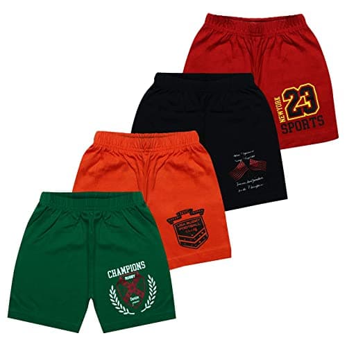 MIST N FOGG Boys & Girls Sports Shorts (Pack of 4) (MNFSHT002_7-8_Multicolored_7-8 Years)
