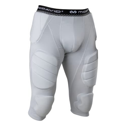 Mcdavid Mens Football Integrated 7 Pad ¾ Compression Tights, Protection for HIPS, Thighs, Tailbone & Knees, Adult