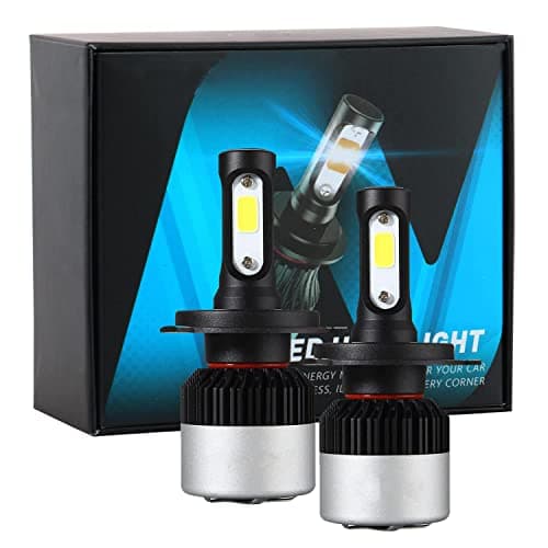 Asryd (2 Year Warranty) Genuine H4 Hi/Low Beam 9000LM 6500K 72 W LED Automotive Headlight Bulbs Auto Conversion Driving Lamp (Cool White) (H4 (Pack of 2))